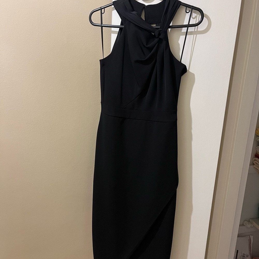 Elegant Black Halter Dress